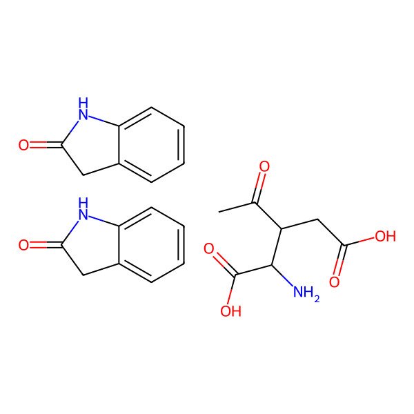 2D Structure of (2S)-3-acetyl-2-aminopentanedioic acid;1,3-dihydroindol-2-one