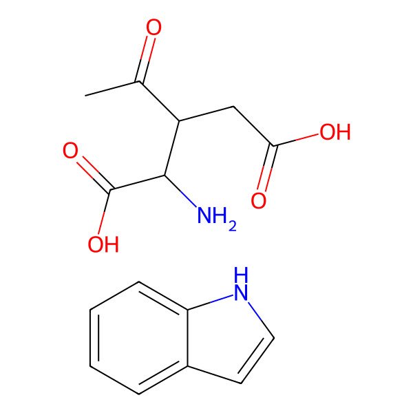 2D Structure of (2S)-3-acetyl-2-aminopentanedioic acid;1H-indole
