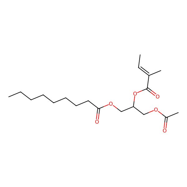 2D Structure of [(2S)-3-acetyloxy-2-[(Z)-2-methylbut-2-enoyl]oxypropyl] nonanoate