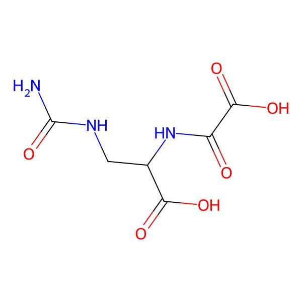 2D Structure of (2S)-3-(carbamoylamino)-2-(oxaloamino)propanoic acid
