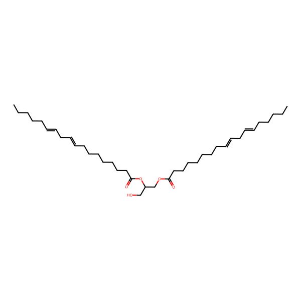 2D Structure of [(2S)-3-hydroxy-2-[(9Z,12E)-octadeca-9,12-dienoyl]oxypropyl] (9Z,12E)-octadeca-9,12-dienoate