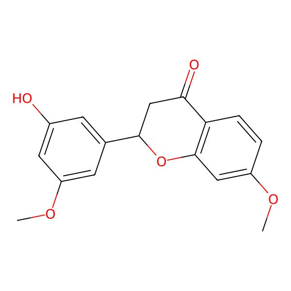 2D Structure of (2s)-3'-Hydroxy-5',7-dimethoxyflavanone