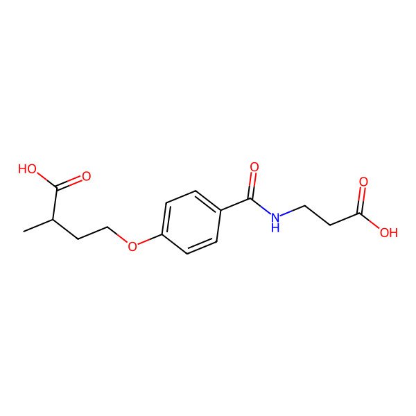 2D Structure of 4-[4-(2-Carboxyethylcarbamoyl)phenoxy]-2-methylbutanoic acid
