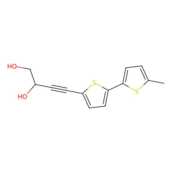 2D Structure of (2S)-4-[5-(5-methylthiophen-2-yl)thiophen-2-yl]but-3-yne-1,2-diol