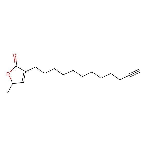 2D Structure of (2S)-4-dodec-11-ynyl-2-methyl-2H-furan-5-one