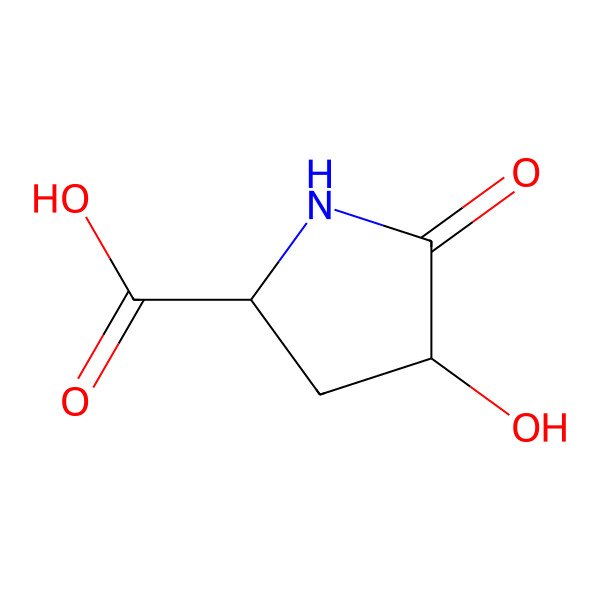 2D Structure of (2S)-4-Hydroxy-5-oxopyrrolidine-2-carboxylic acid 2D Structure of (2S)-4-Hydroxy-5-oxopyrrolidine-2-carboxylic acid