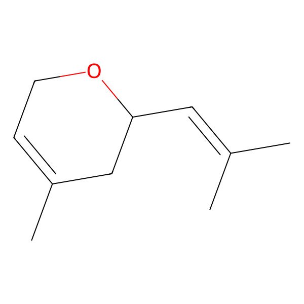 2D Structure of (2S)-4-methyl-2-(2-methylprop-1-enyl)-3,6-dihydro-2H-pyran