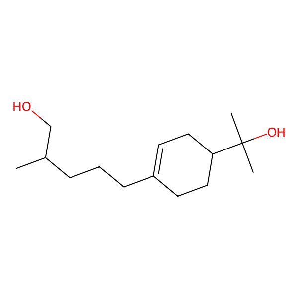 2D Structure of (2S)-5-[(4S)-4-(2-hydroxypropan-2-yl)cyclohexen-1-yl]-2-methylpentan-1-ol
