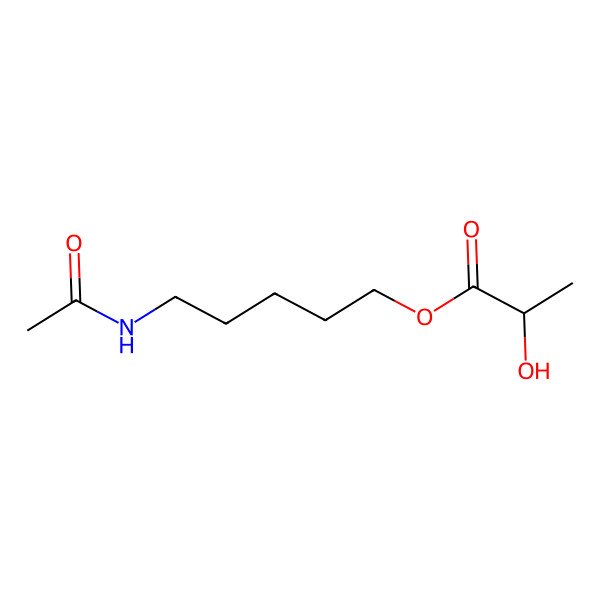 2D Structure of (2S)-5-acetamidopentyl 2-hydroxypropanoate