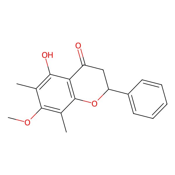 2D Structure of (2S)-5-hydroxy-7-methoxy-6,8-dimethylflavanone 2D Structure of (2S)-5-hydroxy-7-methoxy-6,8-dimethylflavanone