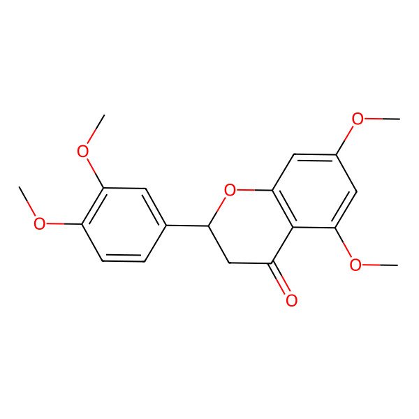 2D Structure of (2s)-5,7,3',4'-Tetramethoxyflavanone