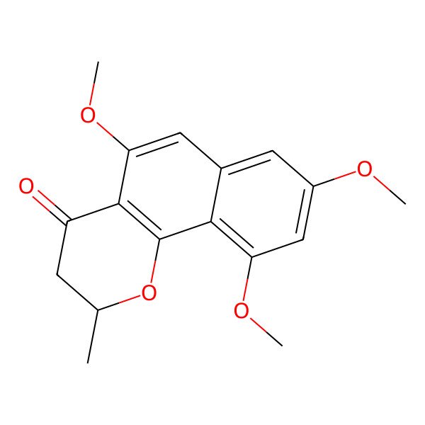 2D Structure of (2S)-5,8,10-trimethoxy-2-methyl-2,3-dihydrobenzo[h]chromen-4-one