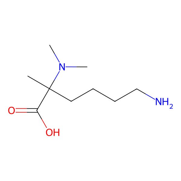 2D Structure of (S)-6-Amino-2-(dimethylamino)-2-methylhexanoic acid