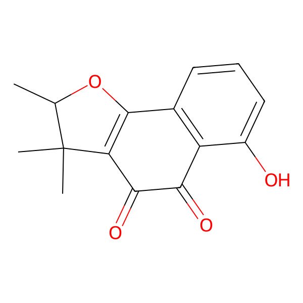 2D Structure of (2S)-6-hydroxy-2,3,3-trimethyl-2H-benzo[g][1]benzofuran-4,5-dione