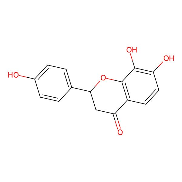 2D Structure of (2S)-7,8-dihydroxy-2-(4-hydroxyphenyl)-2,3-dihydrochromen-4-one