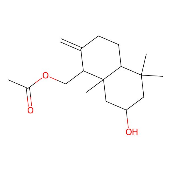 2D Structure of 2(S)-hydroxyalbicanol 11-acetate
