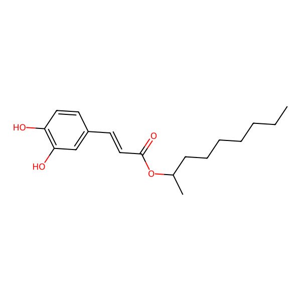 2D Structure of [(2S)-nonan-2-yl] 3-(3,4-dihydroxyphenyl)prop-2-enoate