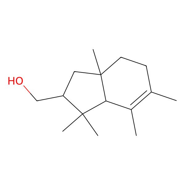 2D Structure of [(2S,3aR,7aS)-3,3,4,5,7a-pentamethyl-2,3a,6,7-tetrahydro-1H-inden-2-yl]methanol