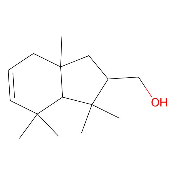 2D Structure of [(2S,3aS,7aS)-3,3,4,4,7a-pentamethyl-1,2,3a,7-tetrahydroinden-2-yl]methanol