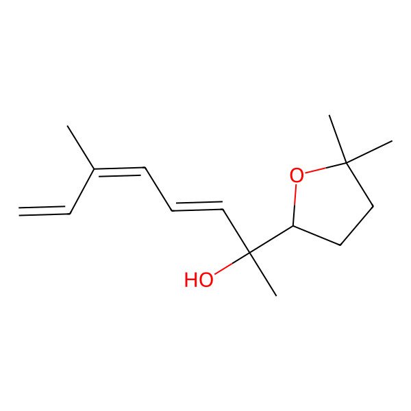 2D Structure of (2S,3E,5E)-2-[(2R)-5,5-dimethyloxolan-2-yl]-6-methylocta-3,5,7-trien-2-ol