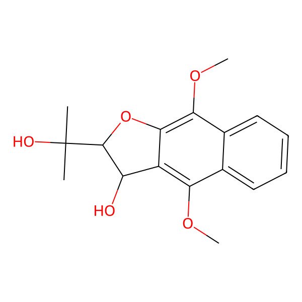 2D Structure of (2S,3R)-2-(2-hydroxypropan-2-yl)-4,9-dimethoxy-2,3-dihydrobenzo[f][1]benzofuran-3-ol