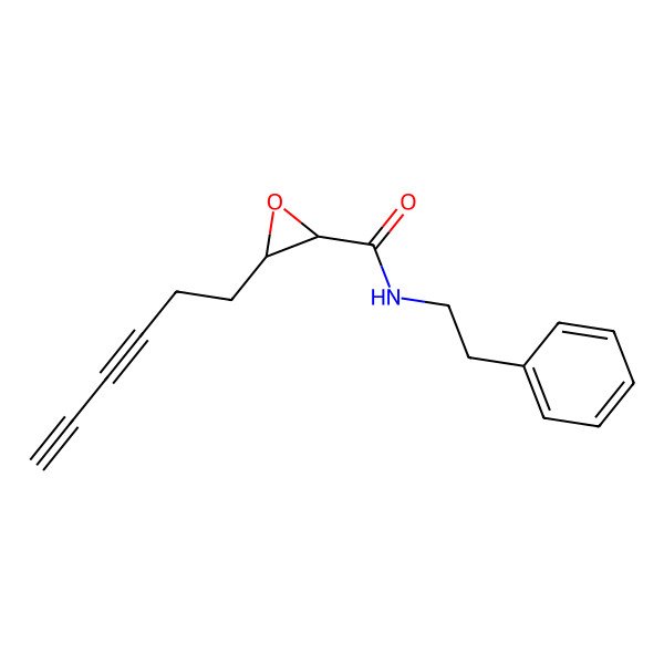 2D Structure of (2S,3R)-3-hexa-3,5-diynyl-N-(2-phenylethyl)oxirane-2-carboxamide