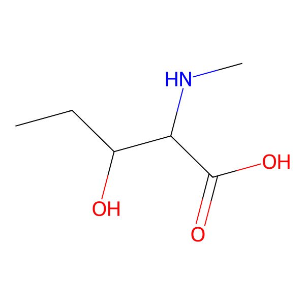 2D Structure of (2S,3R)-3-hydroxy-2-(methylamino)pentanoic acid