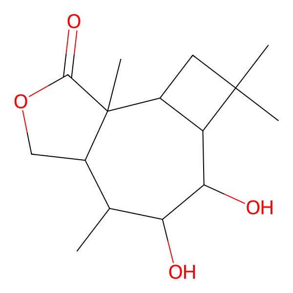 2D Structure of 2S,3R-dihydroxy-carophyllan-[5,8]-6,7-olide