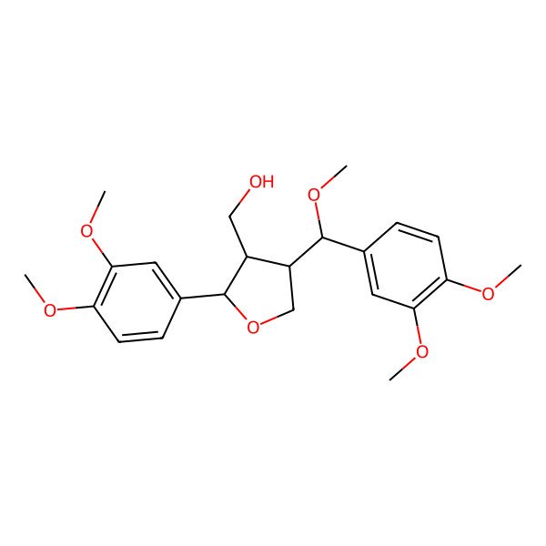 2D Structure of [(2S,3R,4R)-2-(3,4-dimethoxyphenyl)-4-[(R)-(3,4-dimethoxyphenyl)-methoxymethyl]oxolan-3-yl]methanol