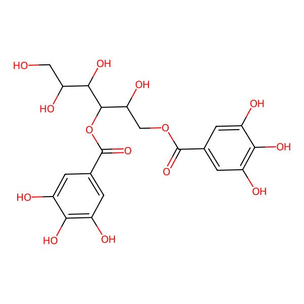 2D Structure of [(2S,3R,4R,5R)-2,4,5,6-tetrahydroxy-3-(3,4,5-trihydroxybenzoyl)oxyhexyl] 3,4,5-trihydroxybenzoate