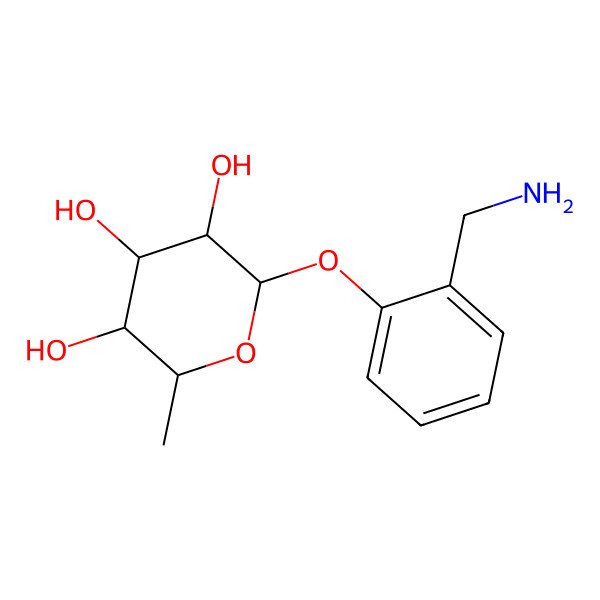 2D Structure of (2S,3R,4R,5R,6S)-2-[2-(aminomethyl)phenoxy]-6-methyloxane-3,4,5-triol