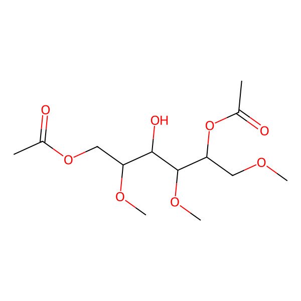 2D Structure of [(2S,3R,4R,5S)-5-acetyloxy-3-hydroxy-2,4,6-trimethoxyhexyl] acetate