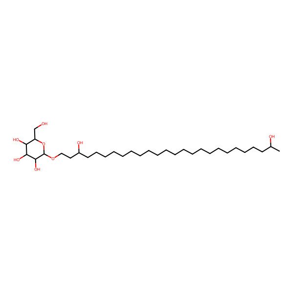 2D Structure of (2S,3R,4S,5S,6R)-2-[(3S,25S)-3,25-dihydroxyhexacosoxy]-6-(hydroxymethyl)oxane-3,4,5-triol