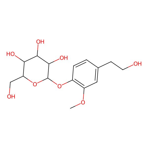 2D Structure of Homovanillyl alcohol 4-O-glucoside