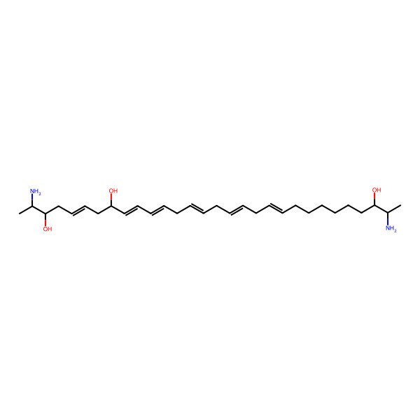 2D Structure of (2S,3R,5Z,8R,9E,11Z,14Z,17Z,20Z,28R,29S)-2,29-diaminotriaconta-5,9,11,14,17,20-hexaene-3,8,28-triol