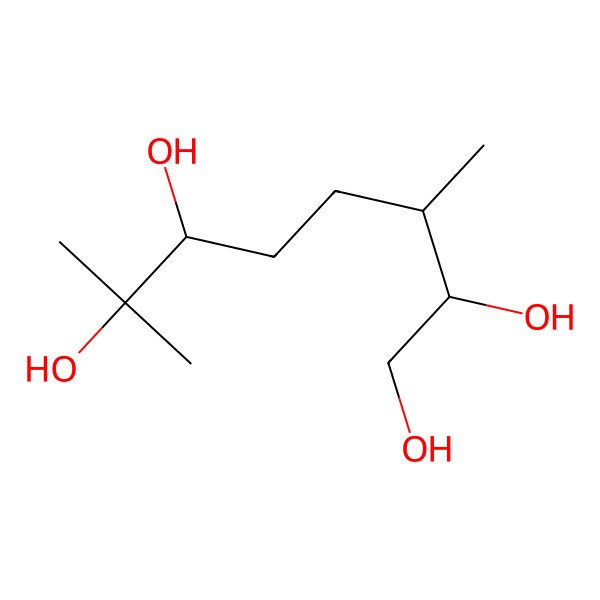 2D Structure of (2S,3R,6S)-3,7-dimethyloctane-1,2,6,7-tetrol