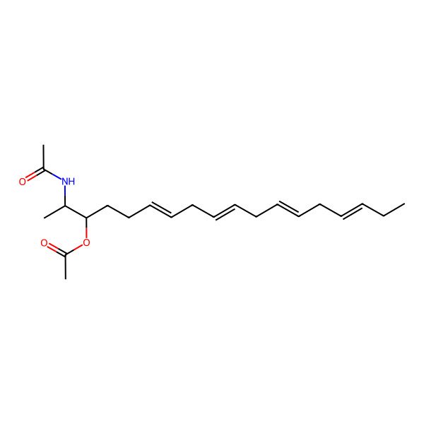 2D Structure of [(2S,3R,6Z,9Z,12Z,15Z)-2-acetamidooctadeca-6,9,12,15-tetraen-3-yl] acetate