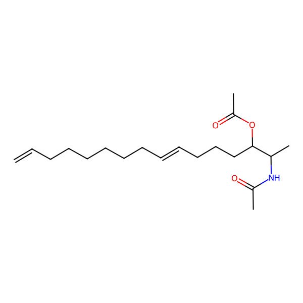 2D Structure of [(2S,3R,7Z)-2-acetamidohexadeca-7,15-dien-3-yl] acetate