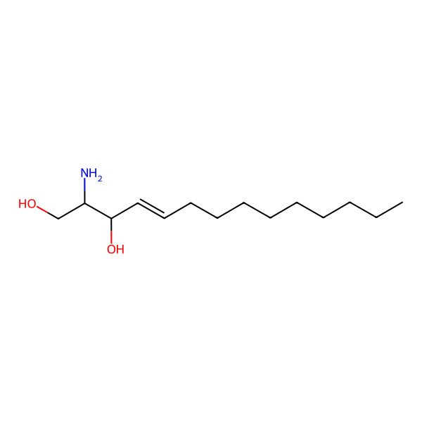 2D Structure of (2S,3R,E)-2-Amino-4-tetradecene-1,3-diol