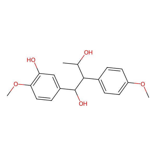 2D Structure of (2S,3S)-1-(3-hydroxy-4-methoxyphenyl)-2-(4-methoxyphenyl)butane-1,3-diol 2D Structure of (2S,3S)-1-(3-hydroxy-4-methoxyphenyl)-2-(4-methoxyphenyl)butane-1,3-diol