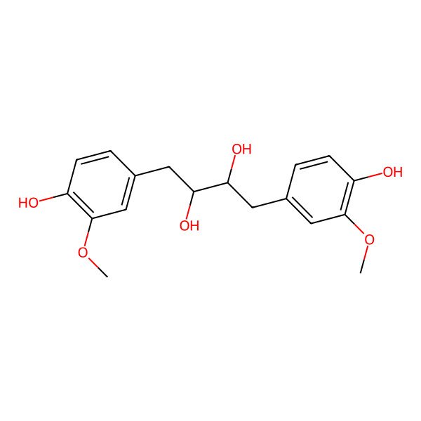 2D Structure of (2S,3S)-1,4-bis(4-hydroxy-3-methoxyphenyl)butane-2,3-diol