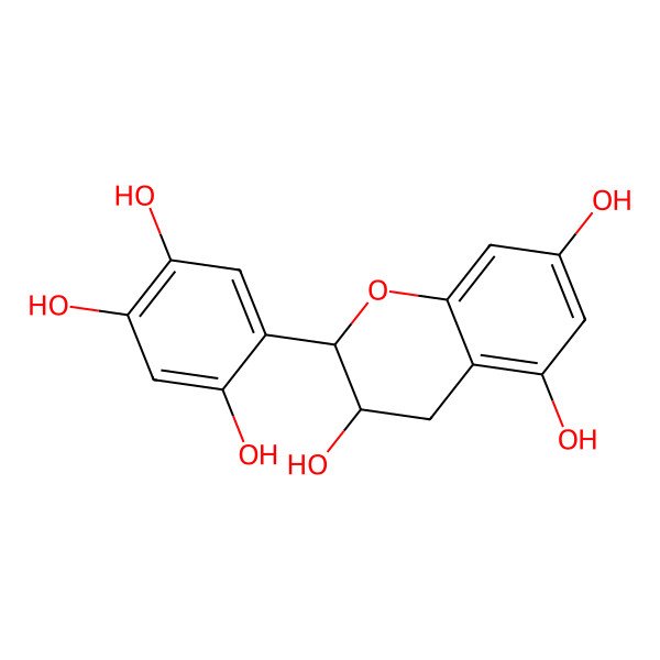 2D Structure of (2S,3S)-2-(2,4,5-trihydroxyphenyl)-3,4-dihydro-2H-chromene-3,5,7-triol