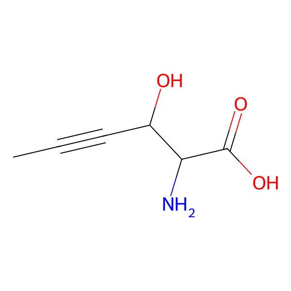 2D Structure of (2S,3S)-2-amino-3-hydroxyhex-4-ynoic acid