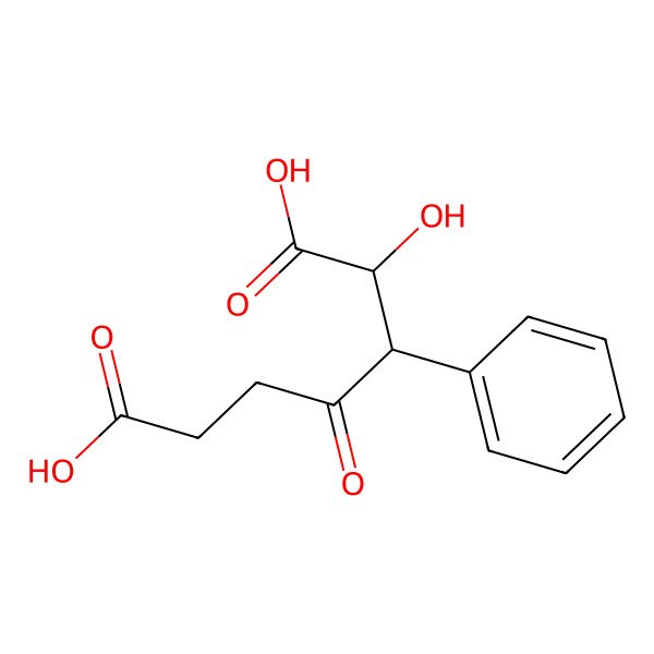 2D Structure of (2S,3S)-2-hydroxy-3-phenyl-4-oxoheptanedioic acid