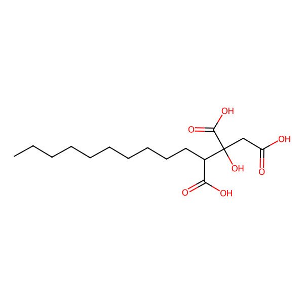 2D Structure of (2S,3S)-2-hydroxytridecane-1,2,3-tricarboxylic acid