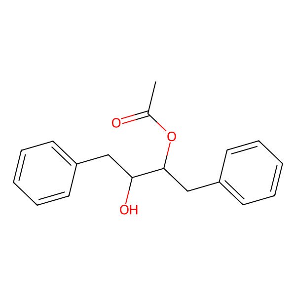 2D Structure of (2S,3S)-3-Hydroxy-1,4-diphenylbutan-2-yl-acetate