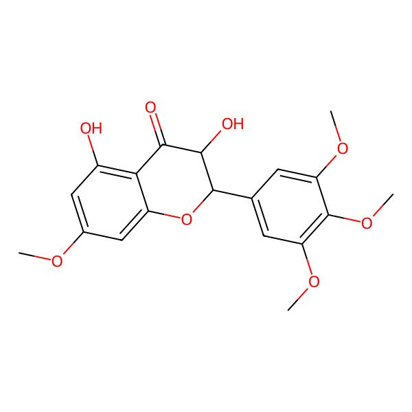 2D Structure of (2S,3S)-3,5-dihydroxy-7-methoxy-2-(3,4,5-trimethoxyphenyl)-2,3-dihydrochromen-4-one