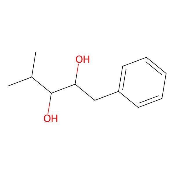 2D Structure of (2S,3S)-4-methyl-1-phenylpentane-2,3-diol
