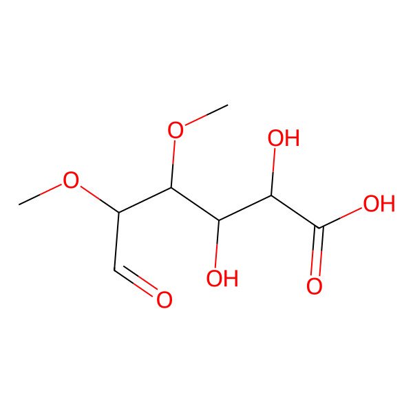 2D Structure of (2S,3S,4R,5R)-2,3-dihydroxy-4,5-dimethoxy-6-oxohexanoic acid