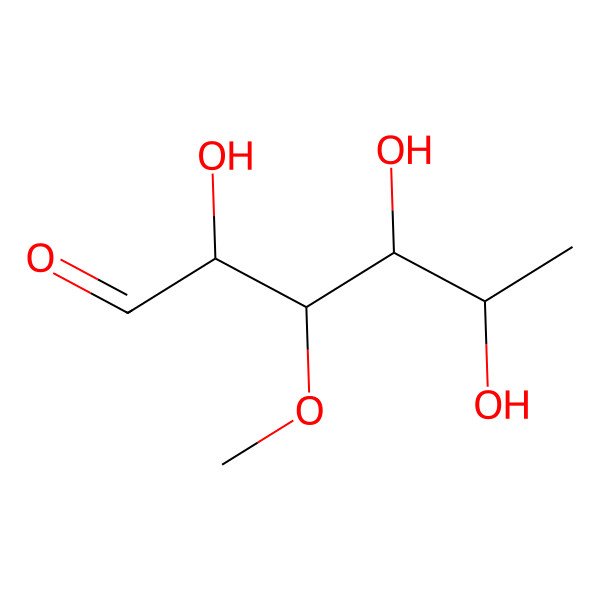 2D Structure of (2S,3S,4R,5S)-2,4,5-trihydroxy-3-methoxyhexanal